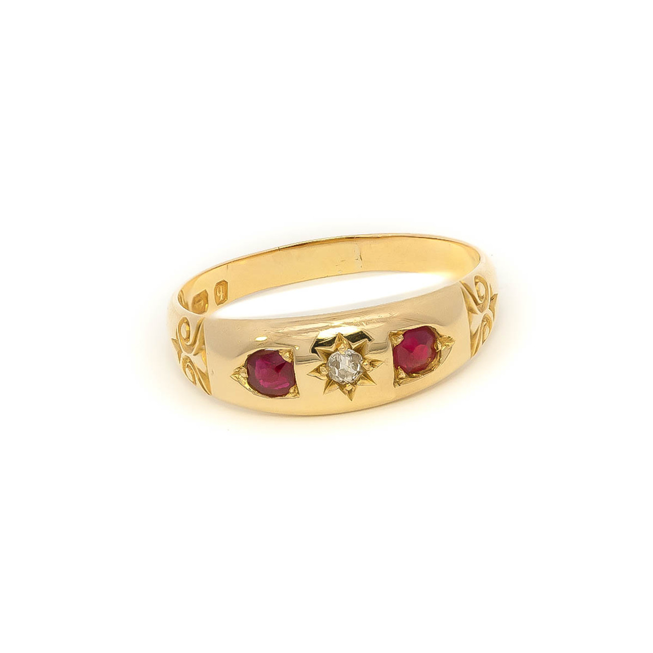 Jaipur Gold Silver Uncut Diamond and Ruby Ring – MOI - Boutique Everyday  Luxury